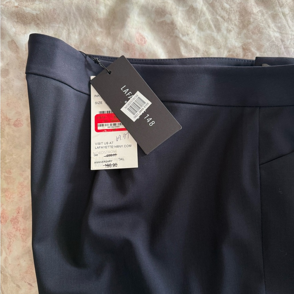 Lafayette 148 Navy Pants. Size 14, wool.